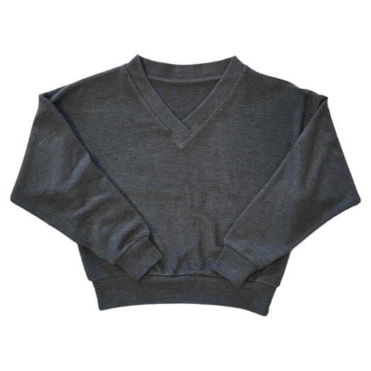 Cuddle Soft V Neck Sweatshirt in Vintage Black