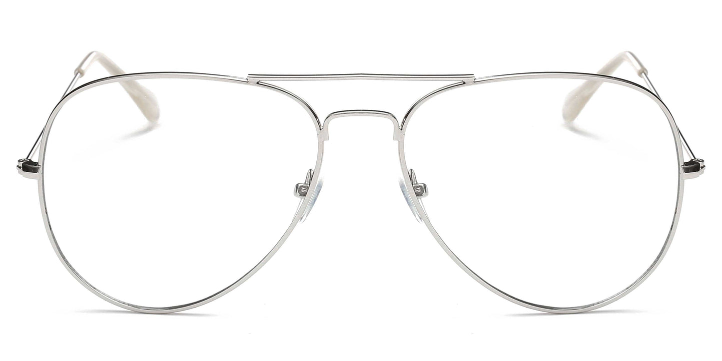 Aviator Anti Blue Light Blocker Glasses in Silver and Gold