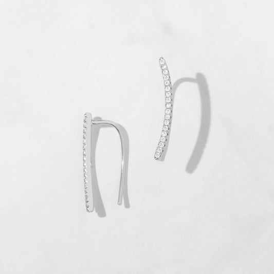 Silver Studded Ear Climber