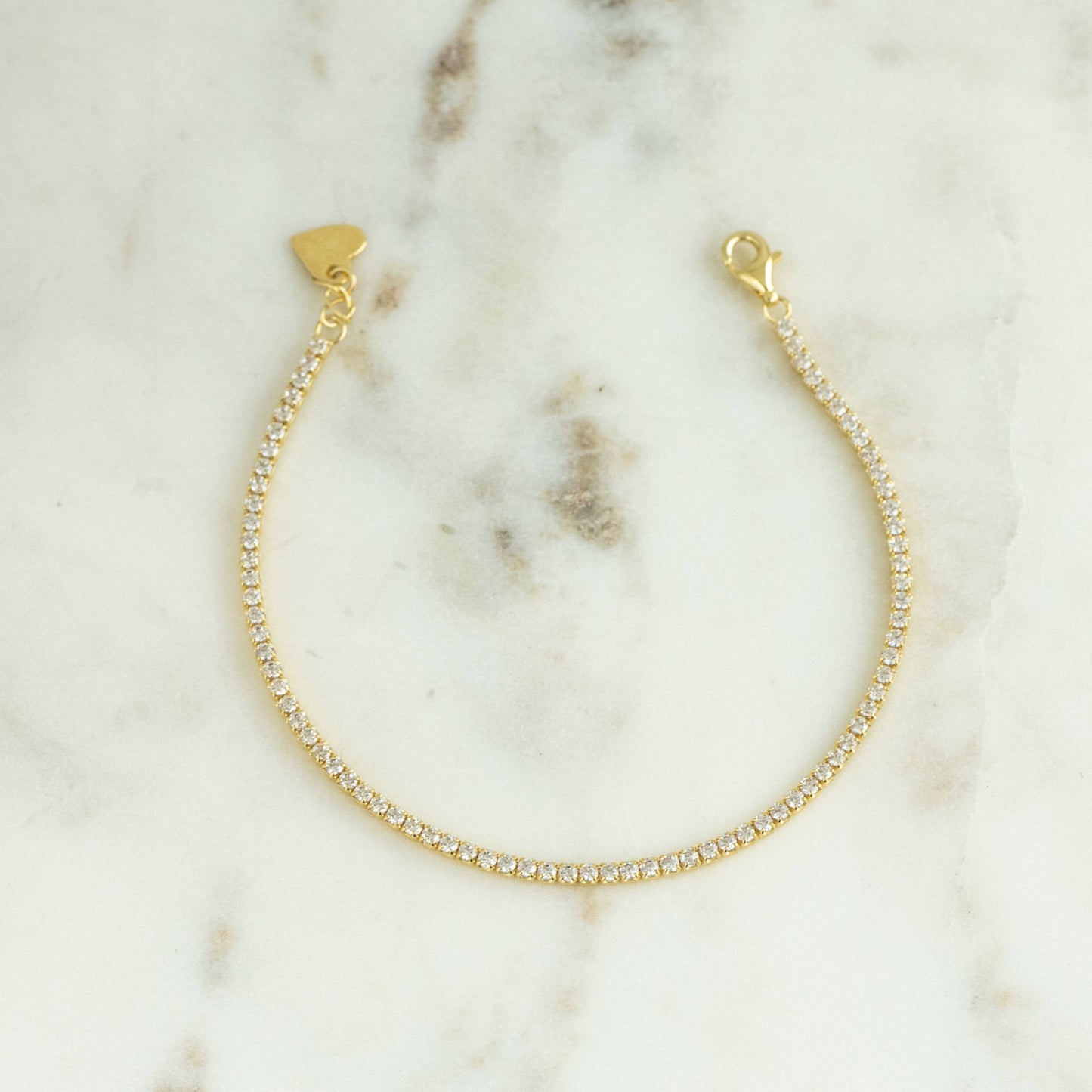 1.75mm Tennis Bracelet available in Gold and SIlver