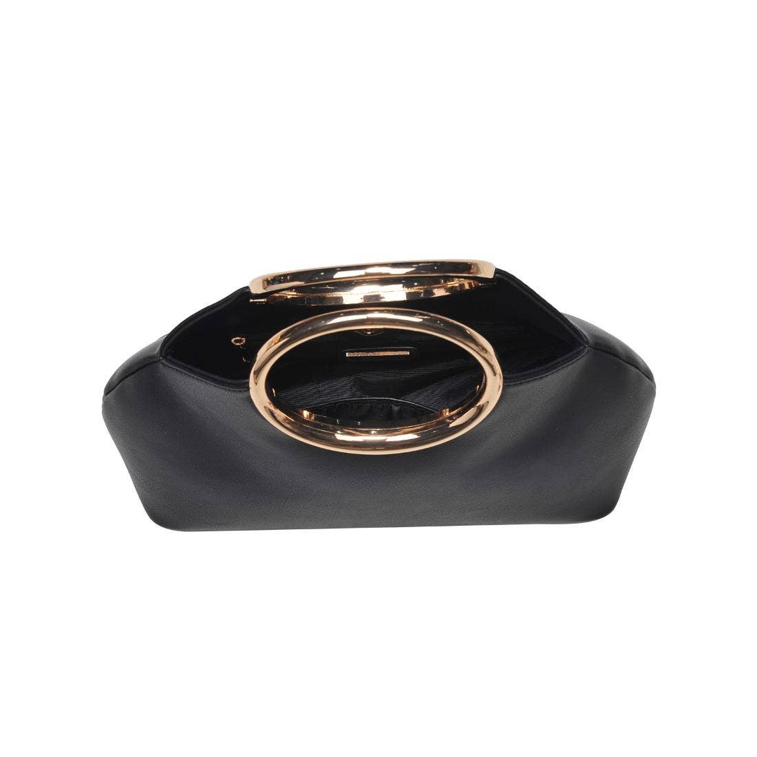 Black Handbag with Gold Handles