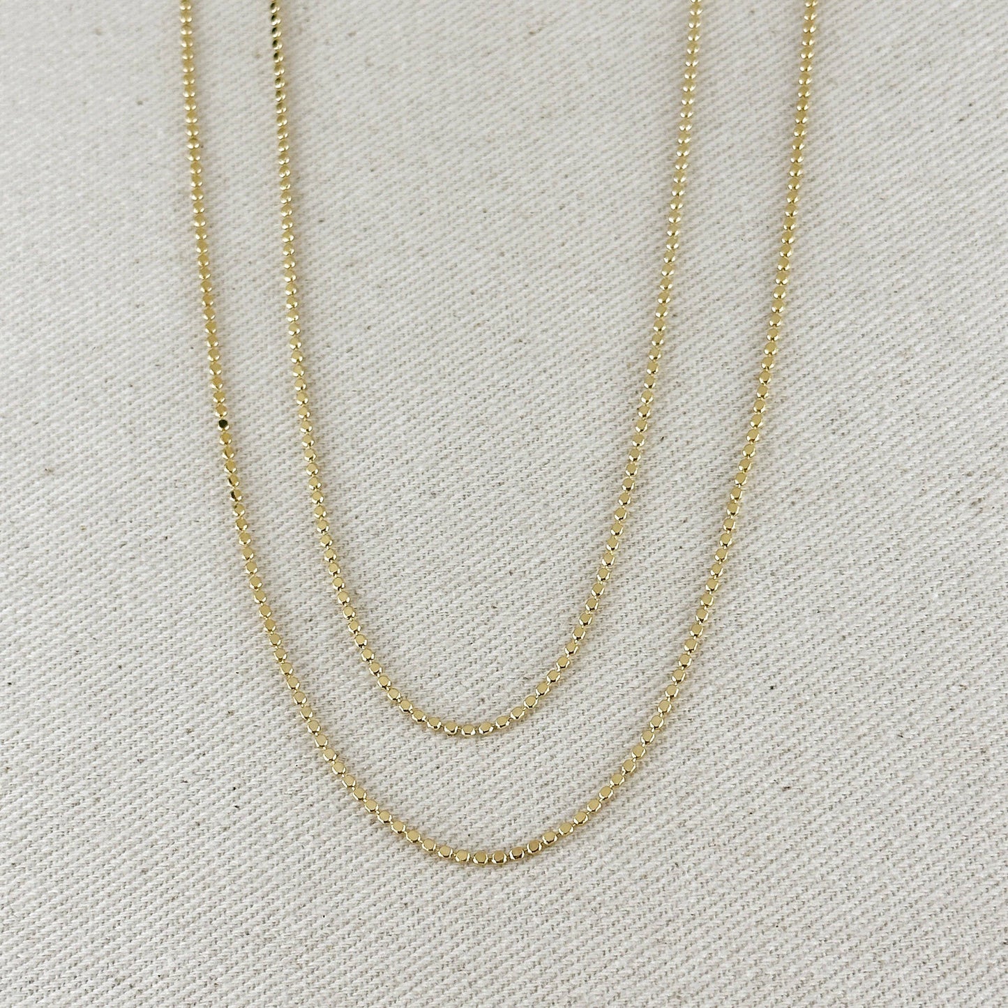 Flat Dot Chain Necklace 1.5MM