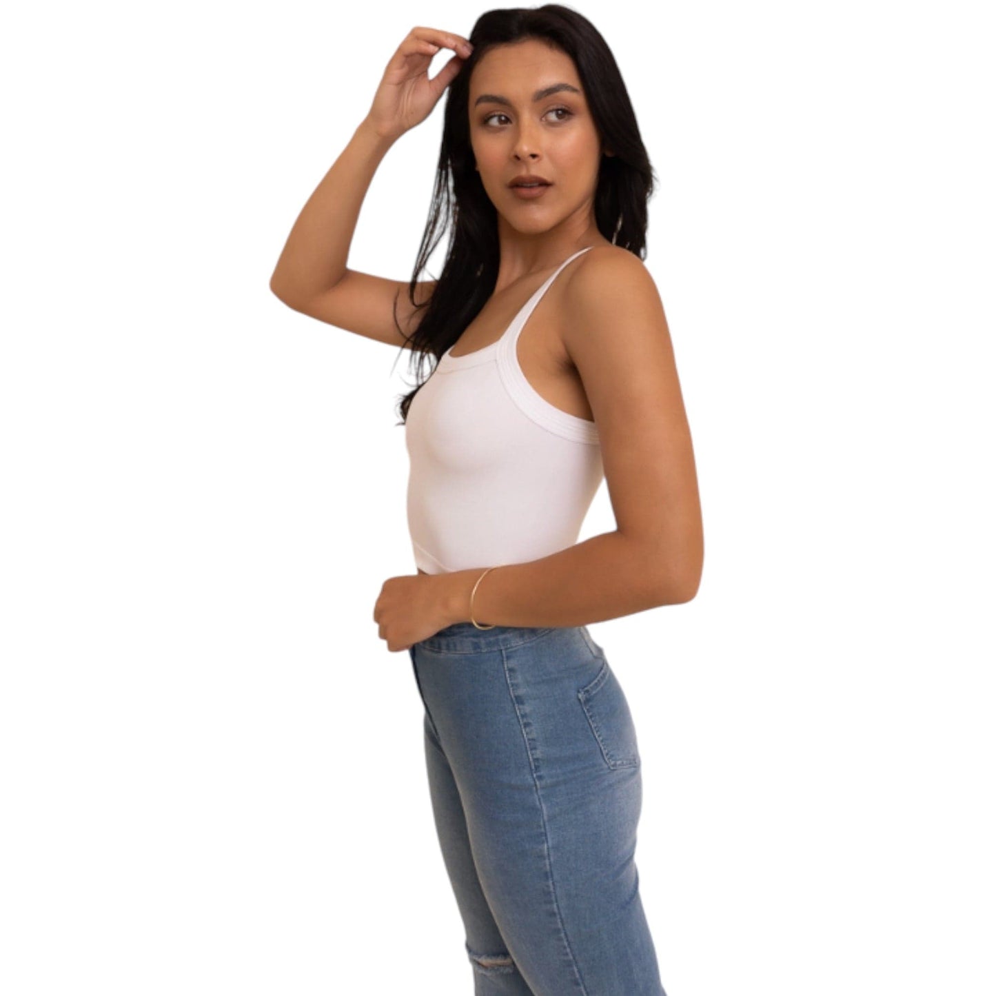 No-Seam White Tank Top