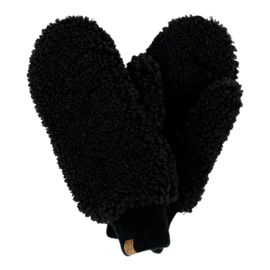 C.C Sherpa Mitten Gloves in Black