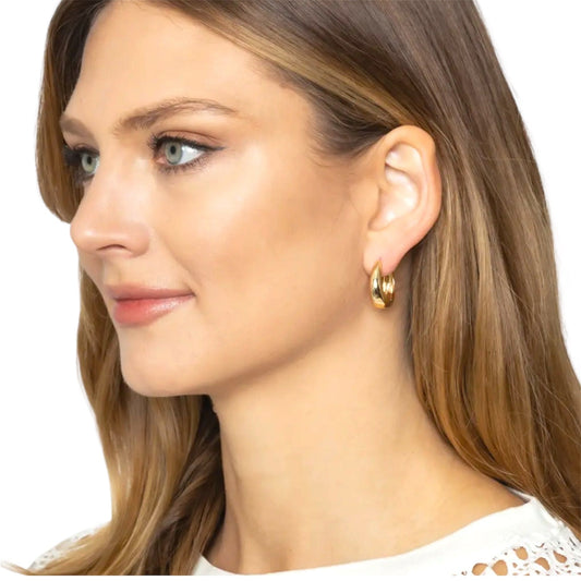 Gold Chunky Hoop Earrings
