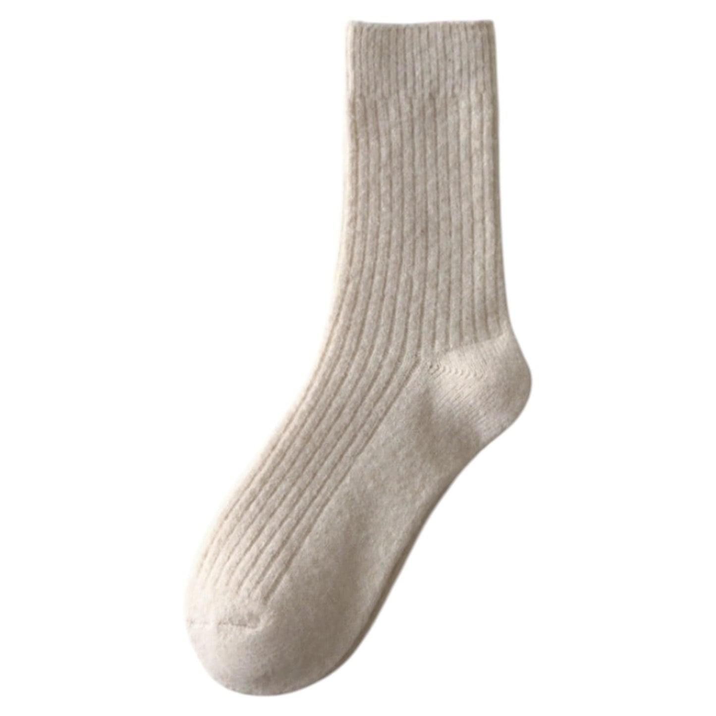 Thickened Solid Color Wool Blend Socks