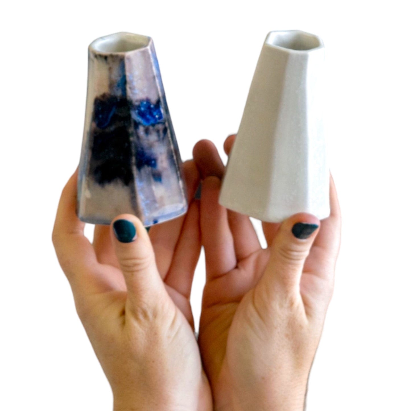 Small Inverted Vase in Blush and Nebula