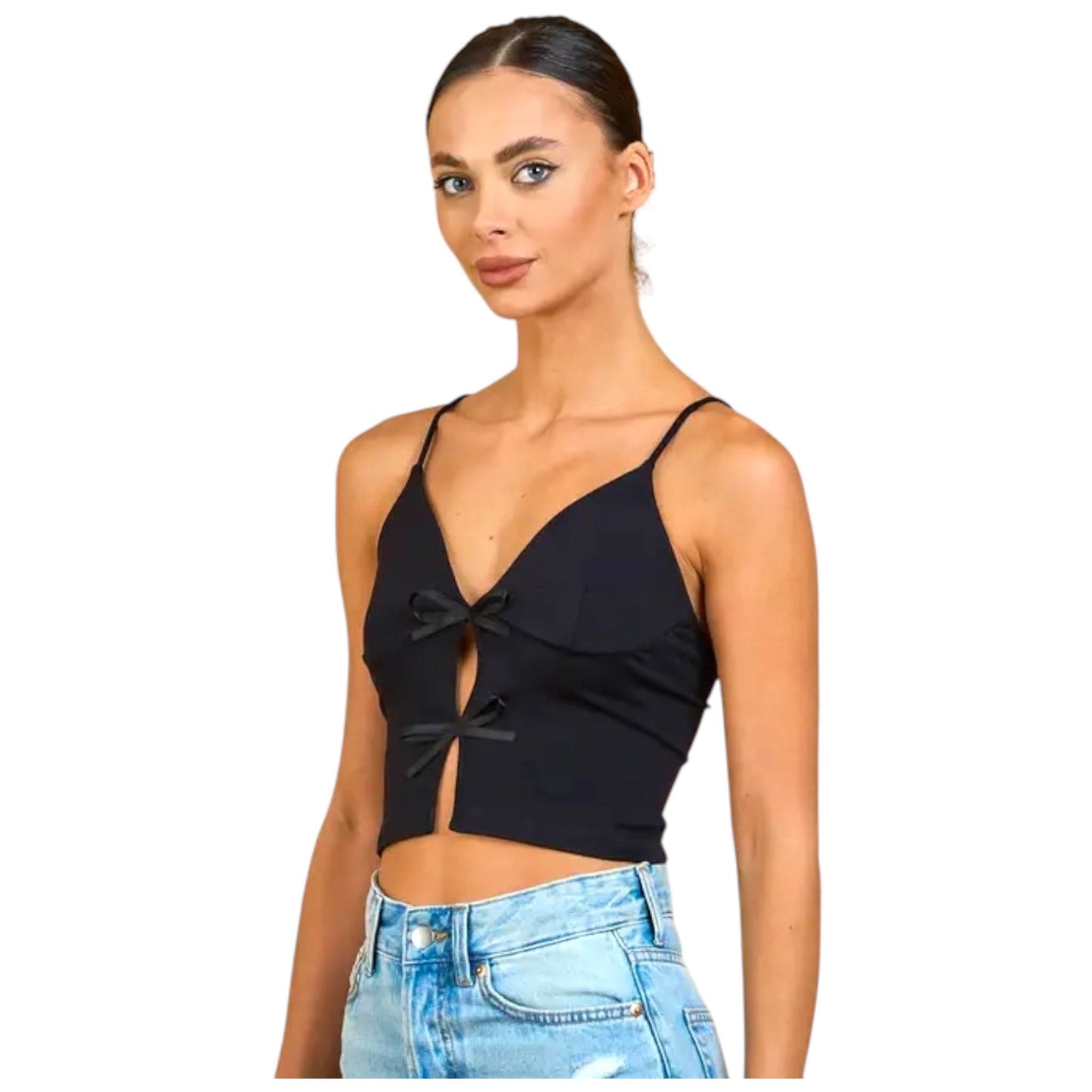 Front String Detail Cami Seamless Top