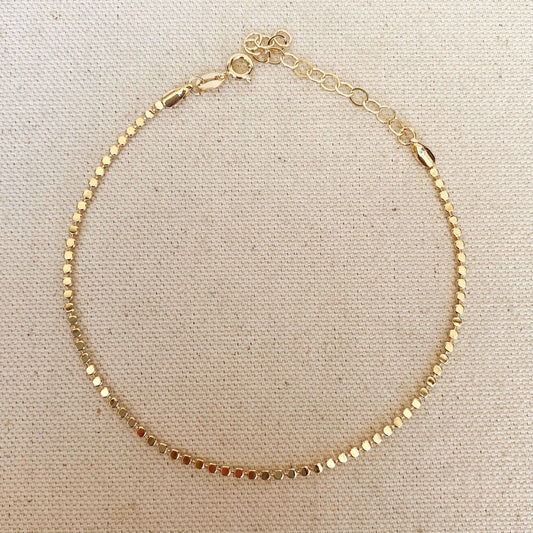 Flat Dot Chain Anklet 2MM