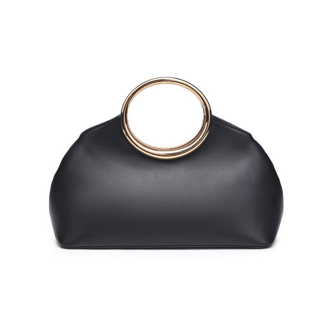 Black Handbag with Gold Handles