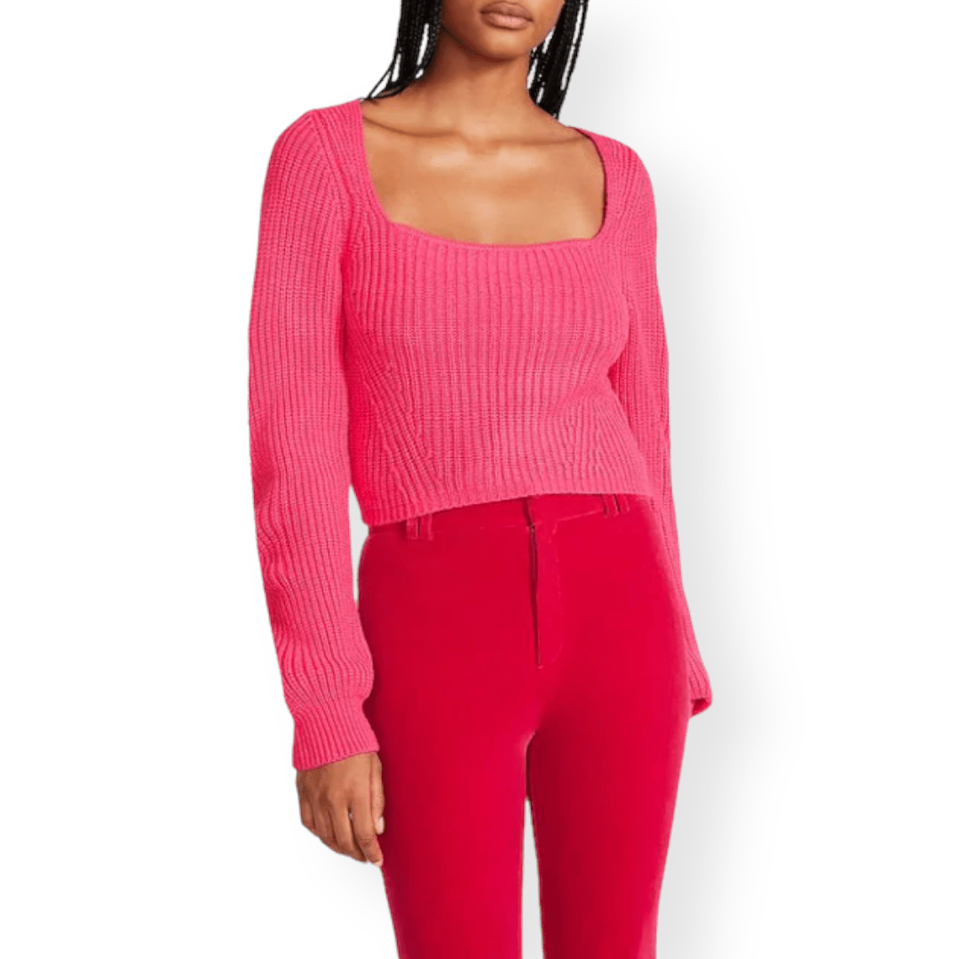 BB Dakota by Steve Madden Kia Square Neck Long Sleeve Sweater