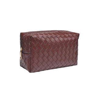 Woven Cosmetic Pouch in Brown
