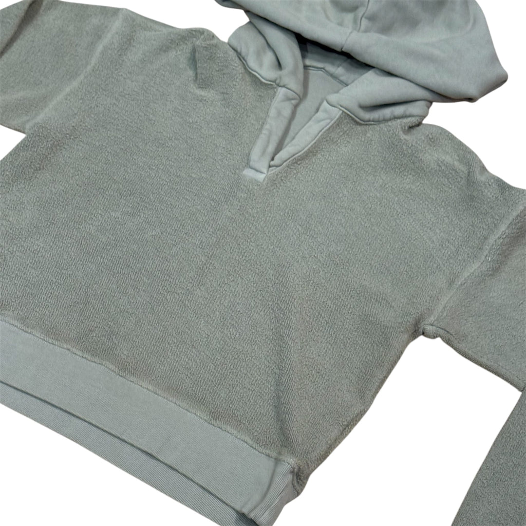 Inside Out Cropped V-Notch Hoody Sweatshirt