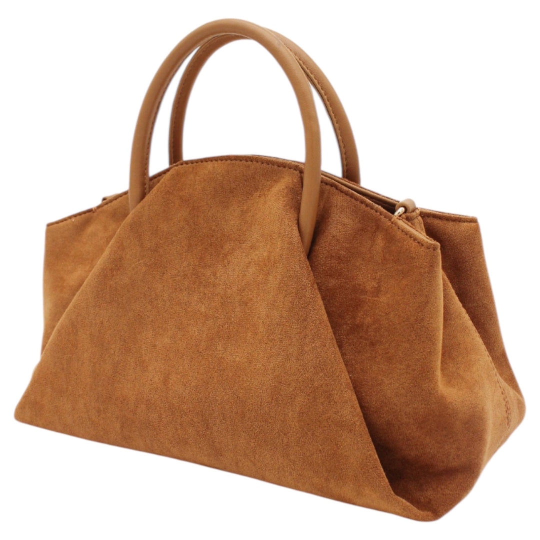 Brown Suede Crossbody Handbag