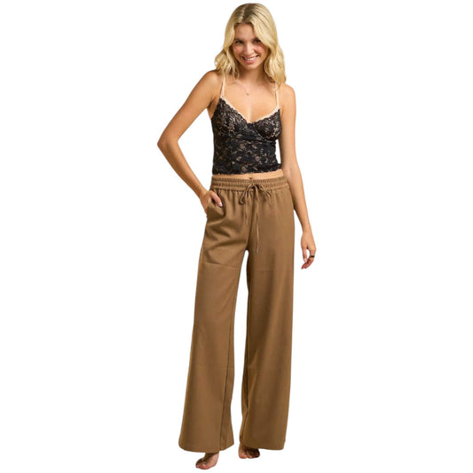 Brown Wide Leg Lounge Pants
