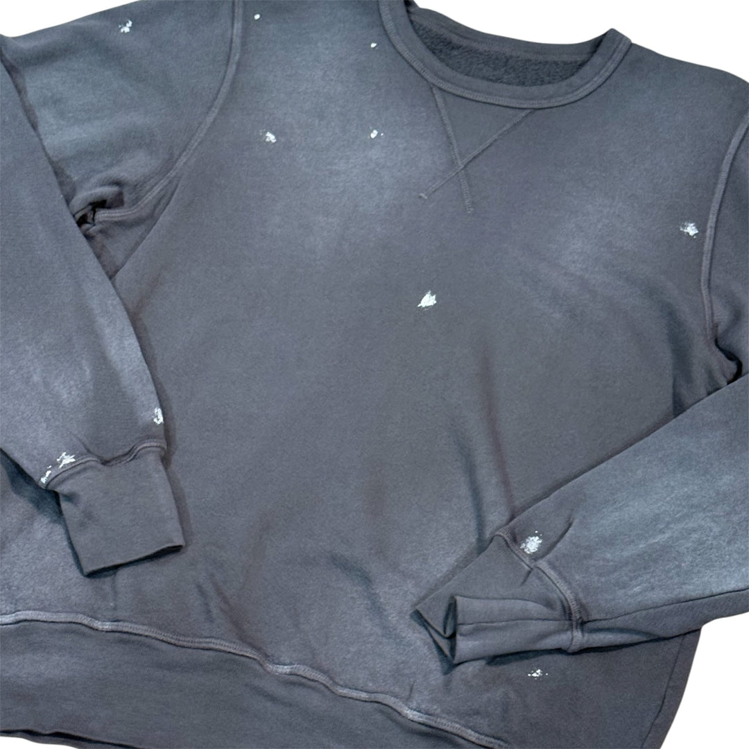 Vintage Black Garment Dye & Splatter Sweatshirt