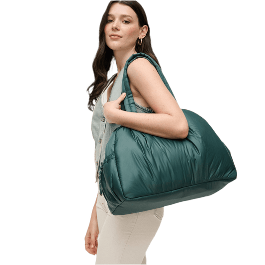 Nylon Dome Bag in Hunter Green