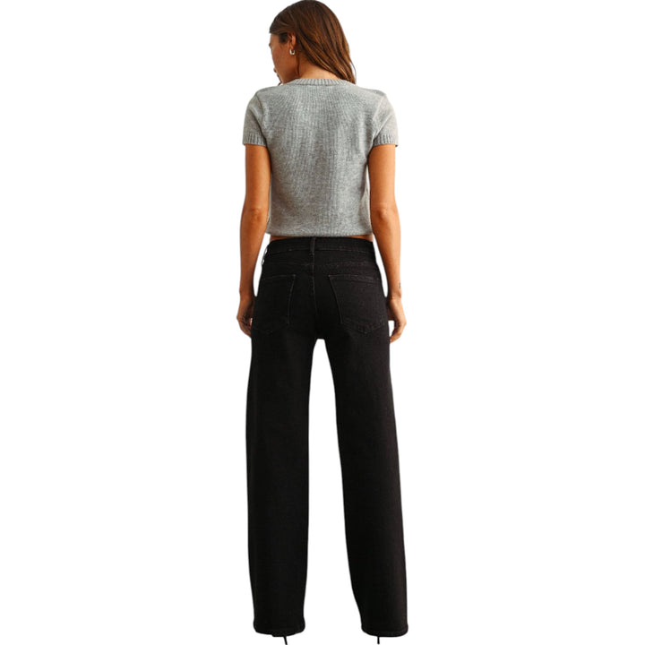 Black Straight Leg Jeans