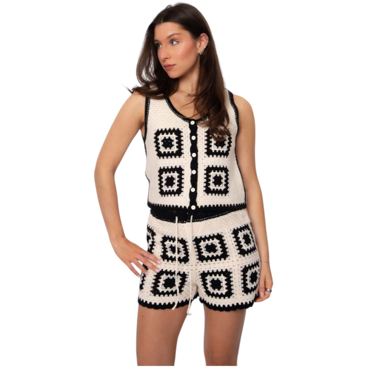 Crochet Vest and Matching Short Set