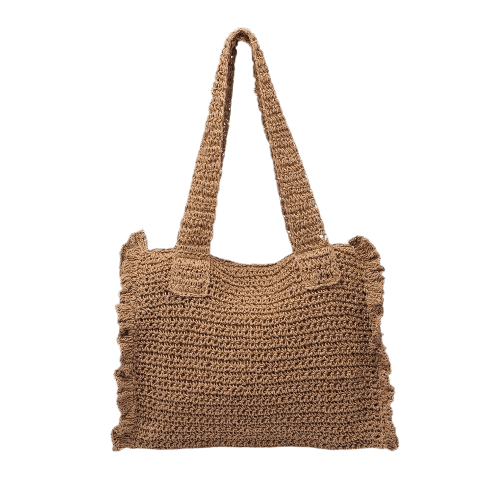 Straw Beach Tote: Natural