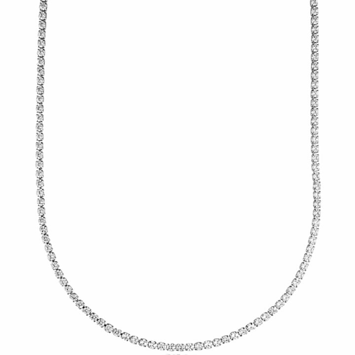 2mm Tennis Necklace Choker- Silver and Gold Available