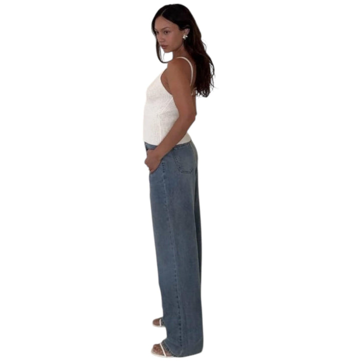 Cream Knit V Neck Spaghetti Strap Cami