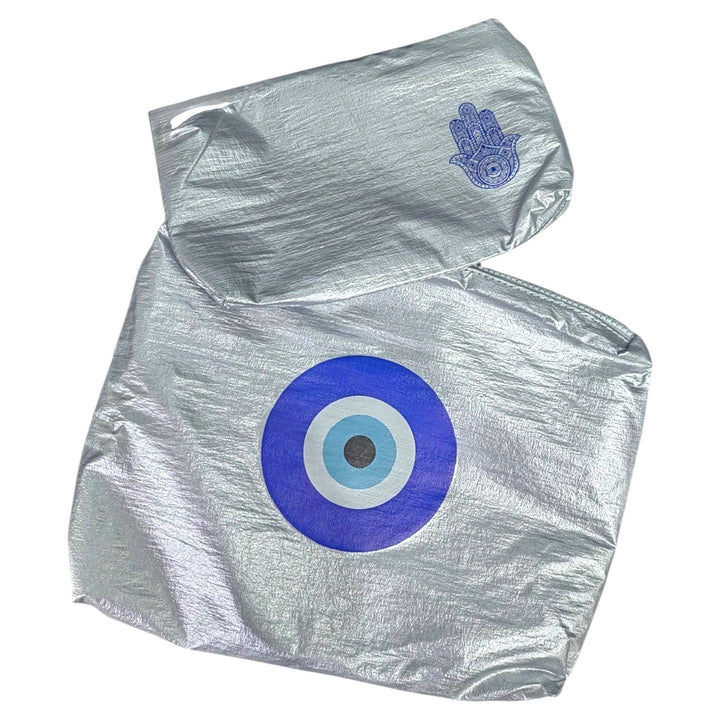 Set of Two-Evil Eye and Hamsa Pouches