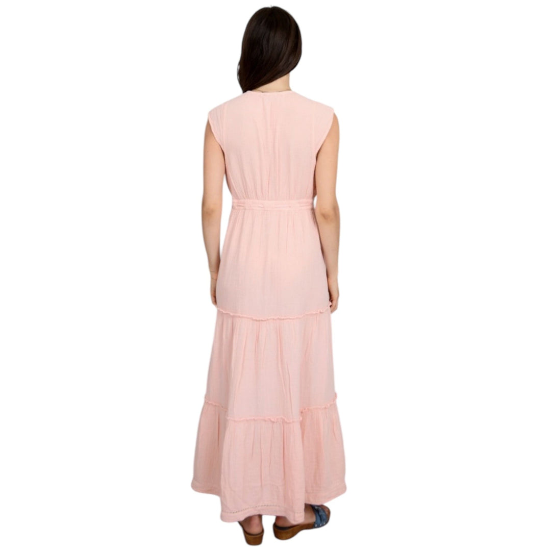 Dusty Peach Tiered Dress