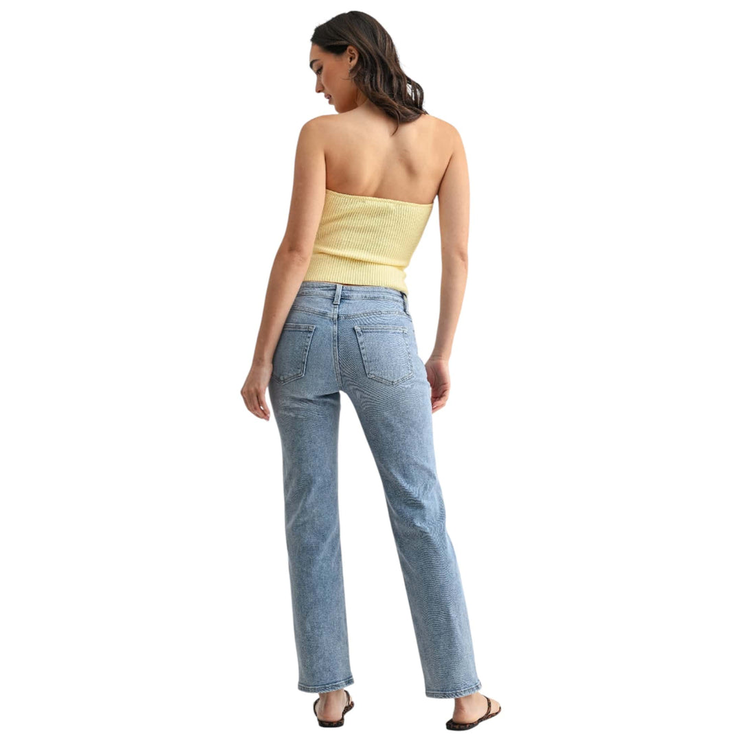 Mid Rise Vintage Slim Straight Jeans