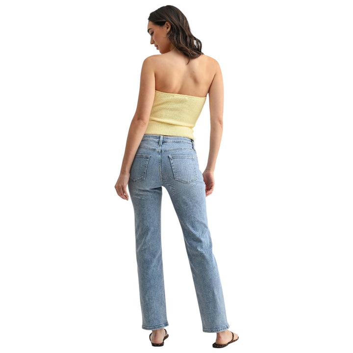 Mid Rise Vintage Slim Straight Jeans