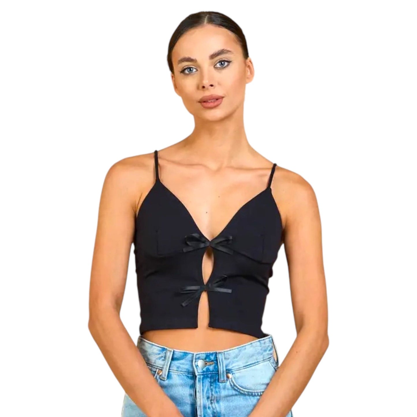 Front String Detail Cami Seamless Top