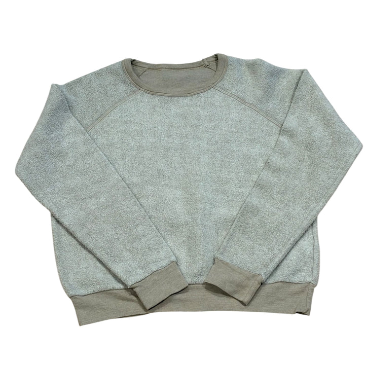 Cement Inside Out Fleece Crew Neck Sweatshirt