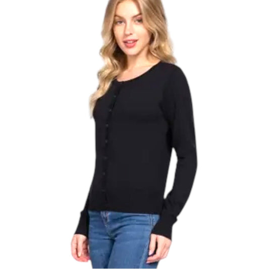 Black Long Sleeve Cardigan