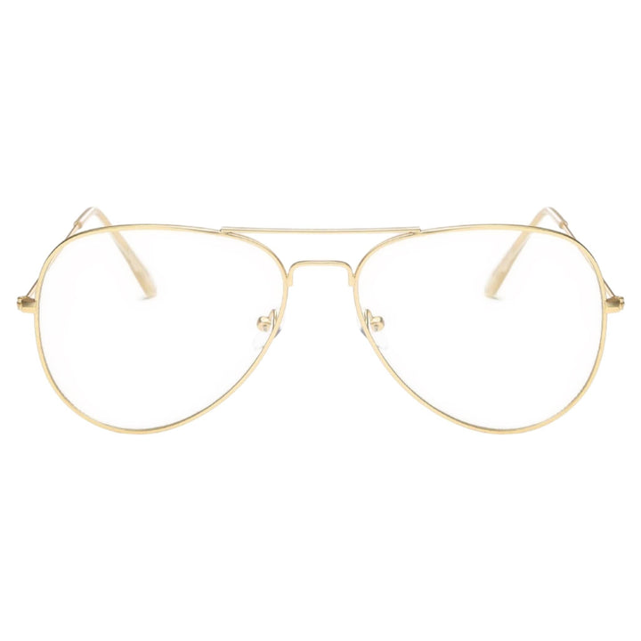 Aviator Anti Blue Light Blocker Glasses in Silver and Gold