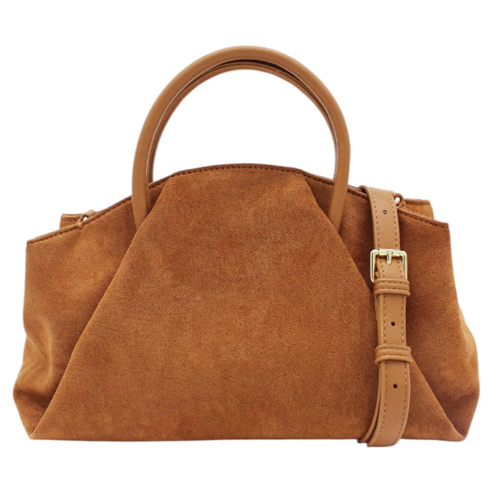 Brown Suede Crossbody Handbag
