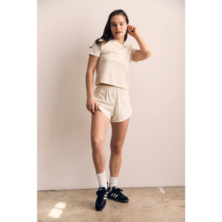 Bone 100% Cotton Garment Dyed Tee