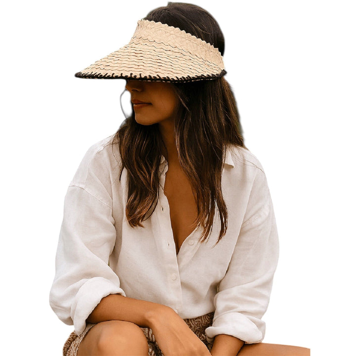 Black Deco Straw Visor