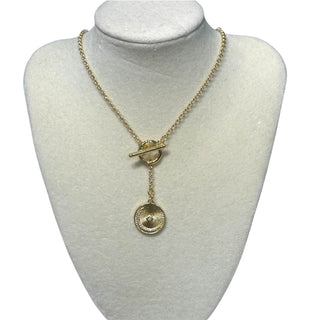 Gold Moon Charm Link Chain Necklace