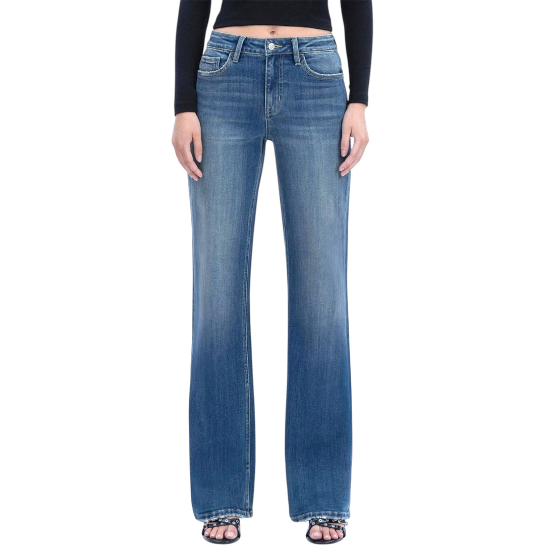 Mid Rise Full Length Vintage Flare Jeans