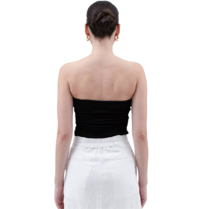 Black Reversible Strapless Tube Top