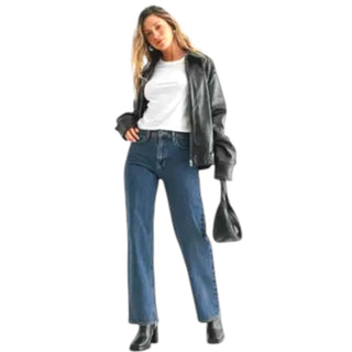 Vintage Straight Leg Dark Jeans