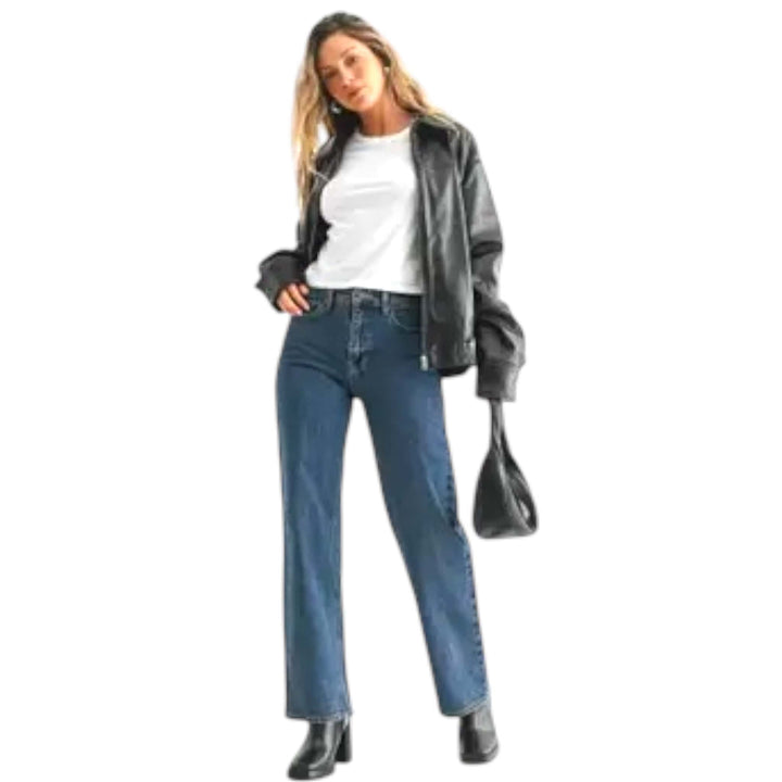 Vintage Straight Leg Dark Jeans