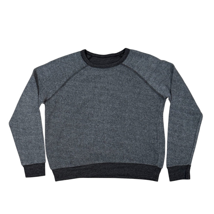 Vintage Black Inside Out Fleece Crew Neck Sweatshirt