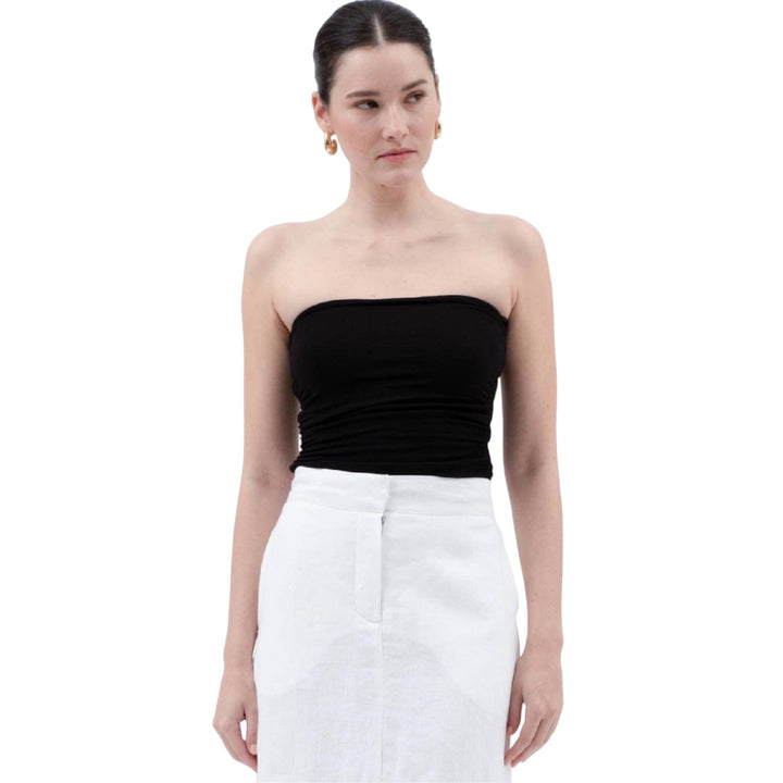 Black Reversible Strapless Tube Top