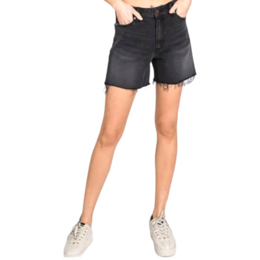Letters to Juliet Side Slit A-Line Short in Washed Black