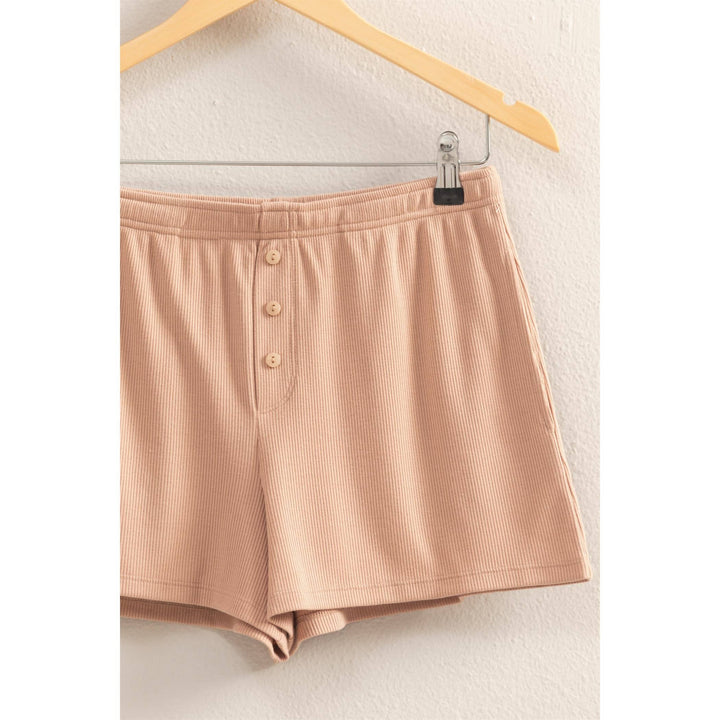 Dark Taupe Waffle Shorts