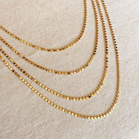 Flat Dot Chain Necklace 2MM