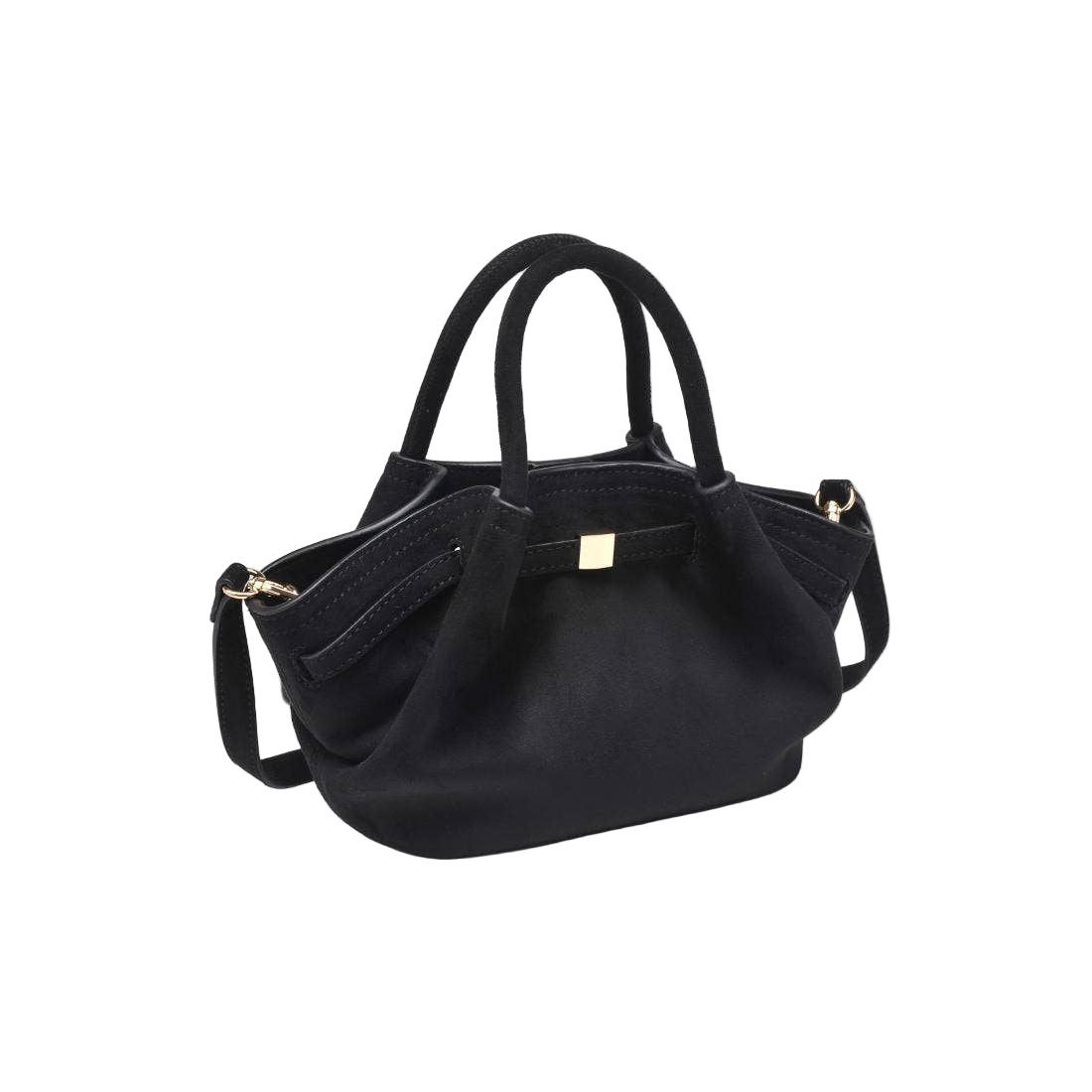 Black Mini Vegan Leather Crossbody Purse