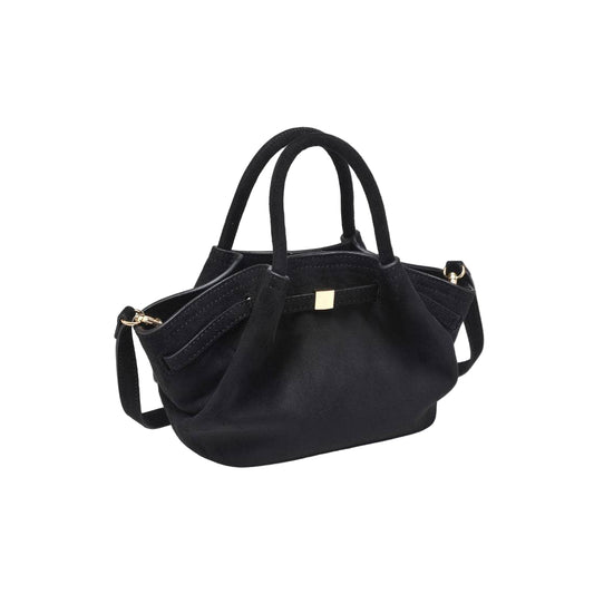 Black Mini Vegan Leather Crossbody Purse