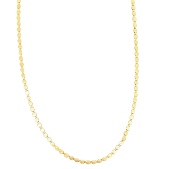 2mm Gold Flat Dot Chain Necklace-14"&16"available